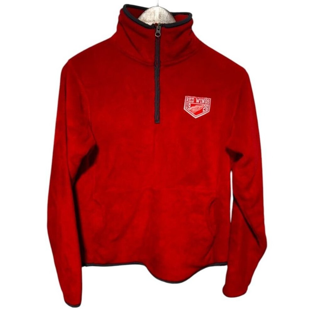 Detroit Redwings Red Fleece Pullover SIze Medium